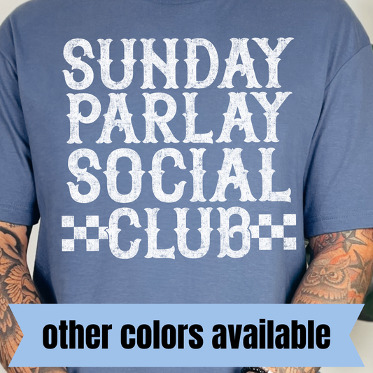 Sunday Parlay Social Club- Single Color DTF Transfer
