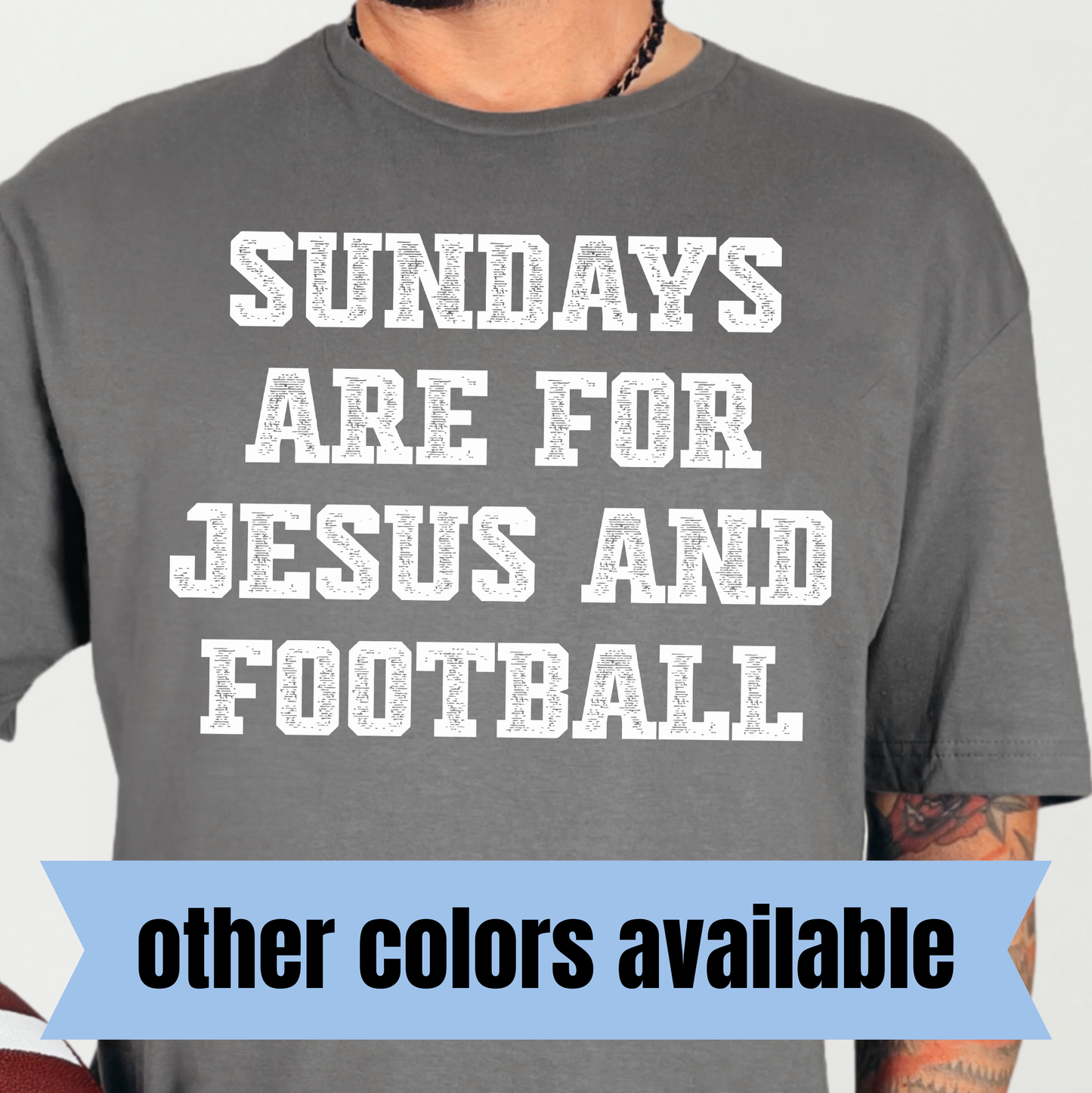 Sundays are For Jesus and Football- Single Color DTF Transfer