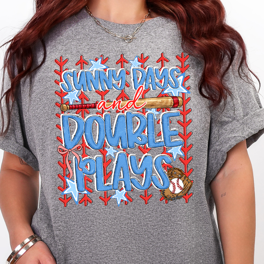 Sunny Days and Double Plays-Full Color DTF Transfer