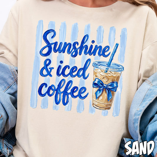 Sunshine & Iced Coffee- Full Color DTF Transfer
