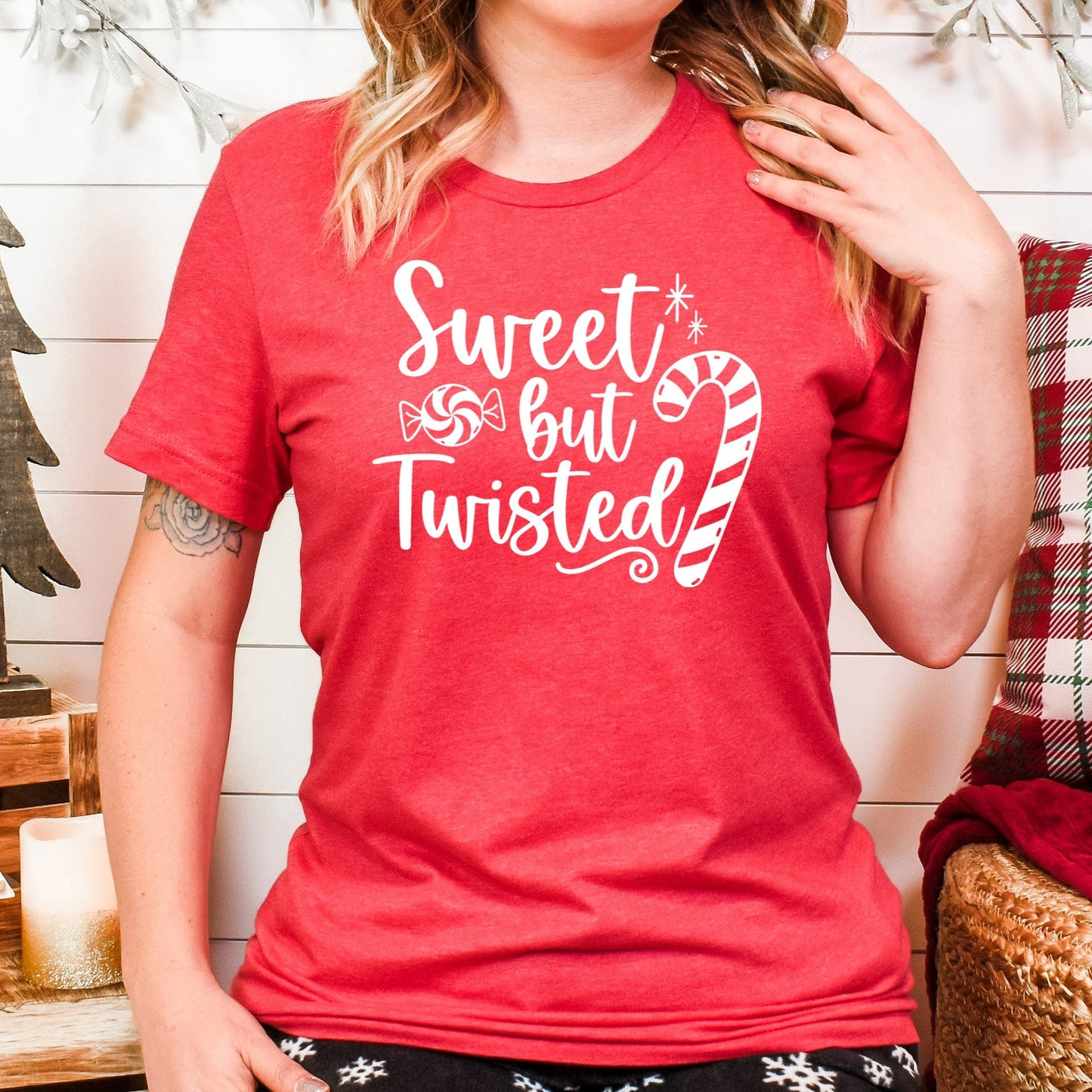 Sweet but Twisted- Single Color (white)- 11.5" wide Plastisol Screen Print Transfer