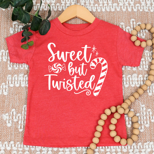 Sweet but Twisted (Toddler) - Single Color (white)- 6" wide Plastisol Screen Print Transfer