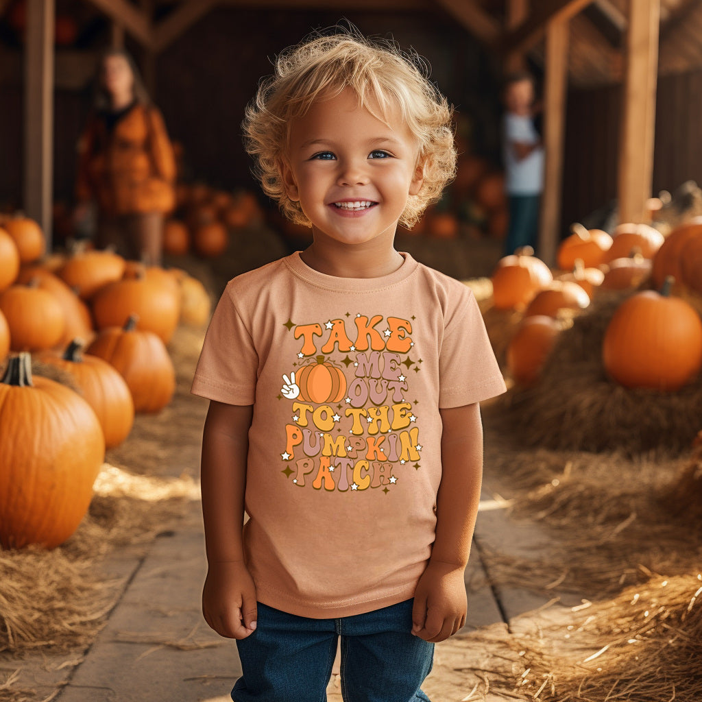 Take Me Out to the Pumpkin Patch (Toddler) *full color matte clear film*- 6" wide Plastisol Screen Print Transfer