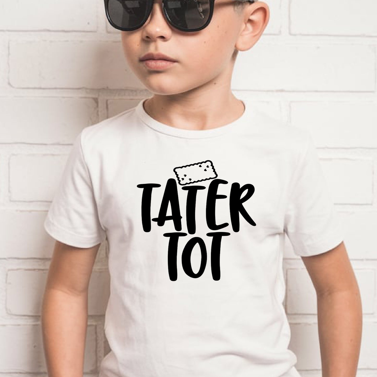 Tater Tot- Single Color (black)- 6" wide Plastisol Screen Print Transfer