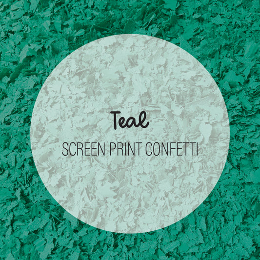 Teal Screen Print Confetti