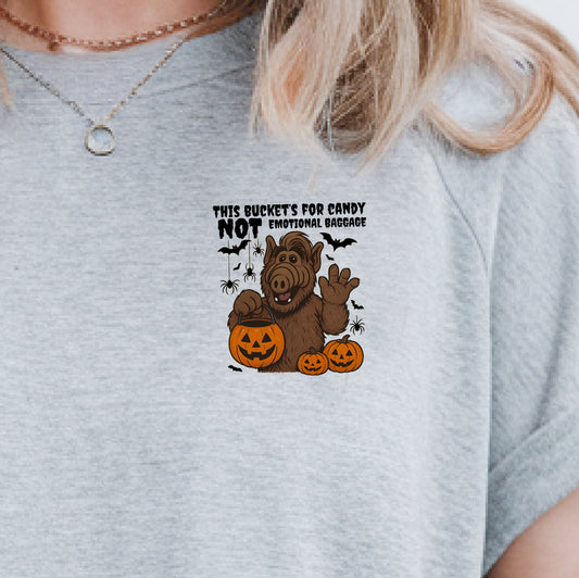 This Bucket's For Candy, Not Emotional Baggage (pocket)- 3.1” wide DTF Transfer