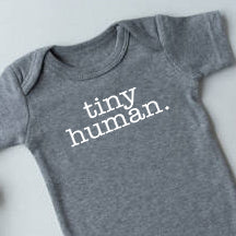Tiny Human (infant)-Single Color (white)- 4.25” wide Single Color Transfer