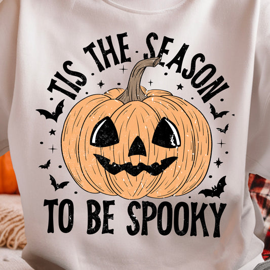 Tis the Season to Be Spooky Pumpkins- 11" wide DTF Transfer