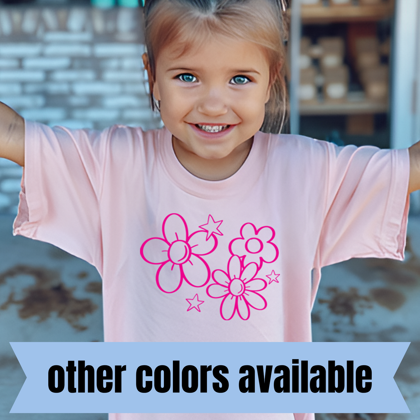 Cute Flowers- Single Color DTF Transfer