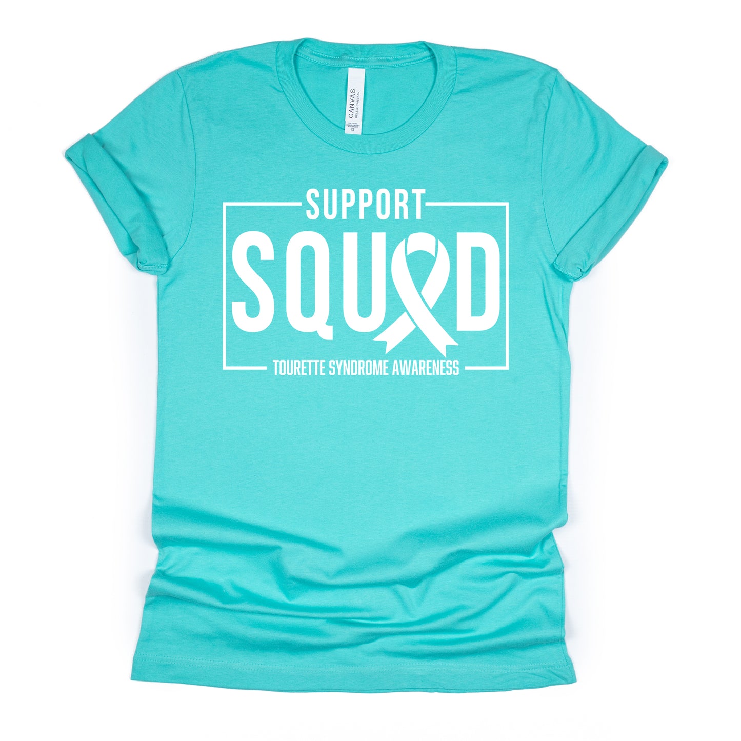 Support Squad *Tourette Syndrome Awareness*- Single Color (white)- 11.5" wide Plastisol Screen Print Transfer