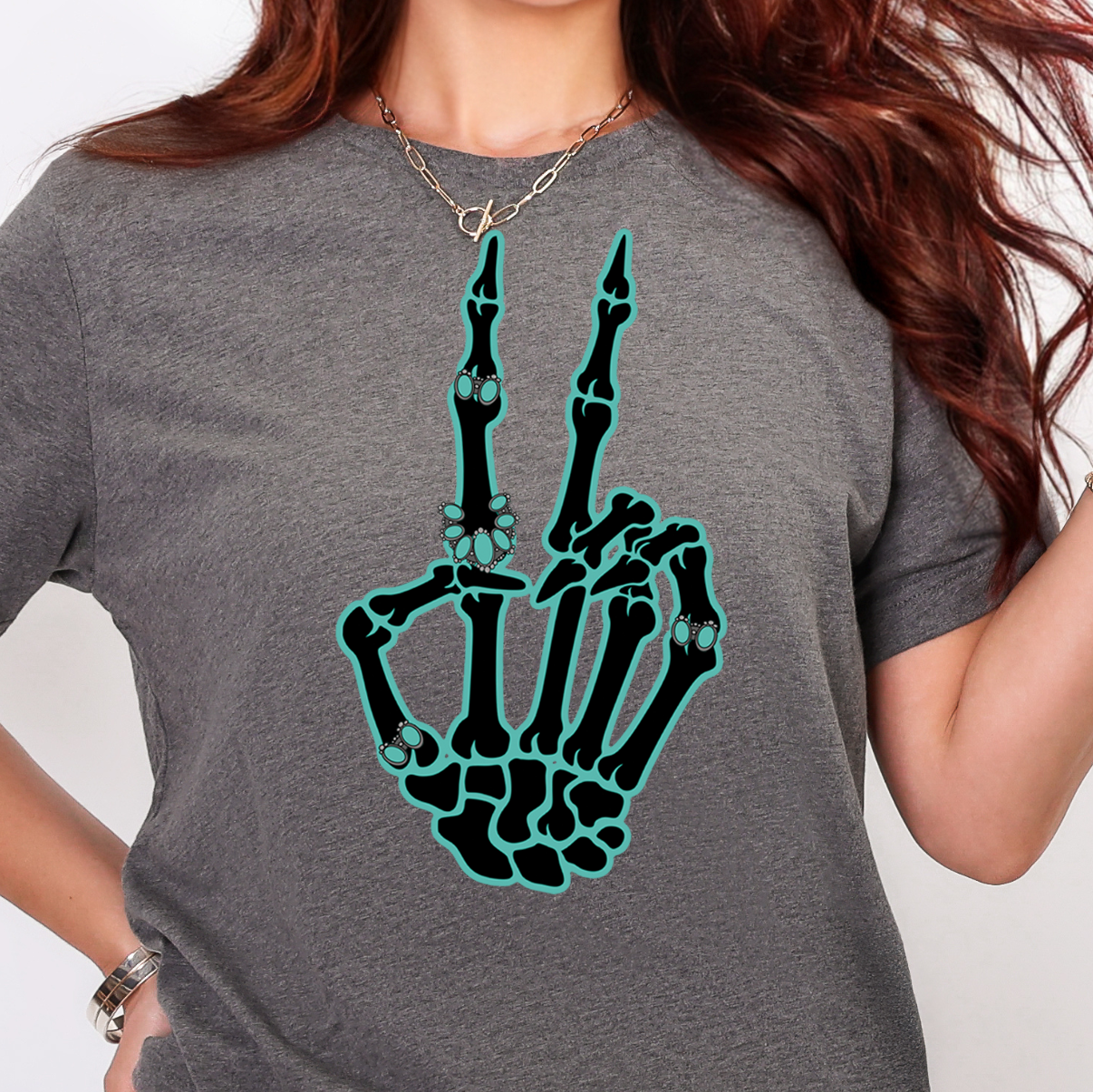 Turquoise Peace- Full Color DTF Transfer