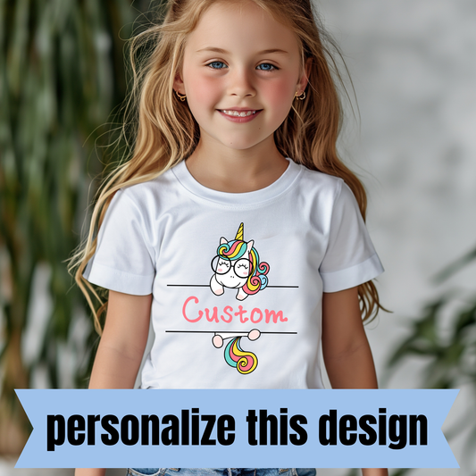 **PREORDER** Unicorn Rainbow - Personalized DTF