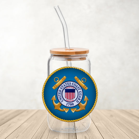 United States Coast Guard UV DTF- 16oz Cup Decal