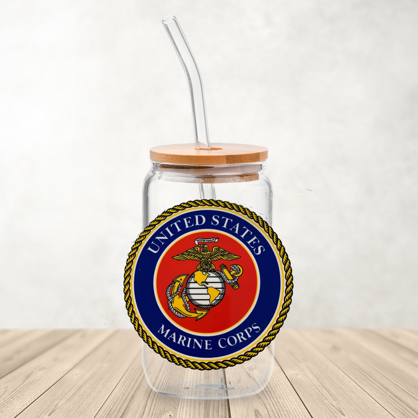 United States Marine Corps UV DTF- 16oz Cup Decal