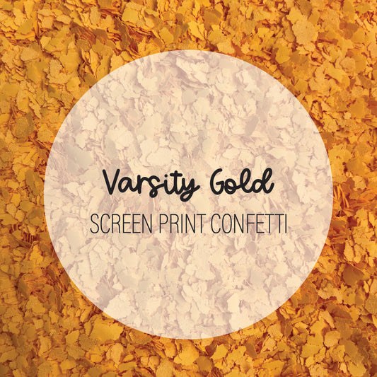 Varsity Gold Screen Print Confetti