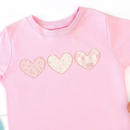 Vintage Pattern Hearts (toddler)- 7" wide DTF Transfer