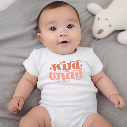 Wild Child (infant) *full color matte clear film*- 4.5" wide Plastisol Screen Print Transfer