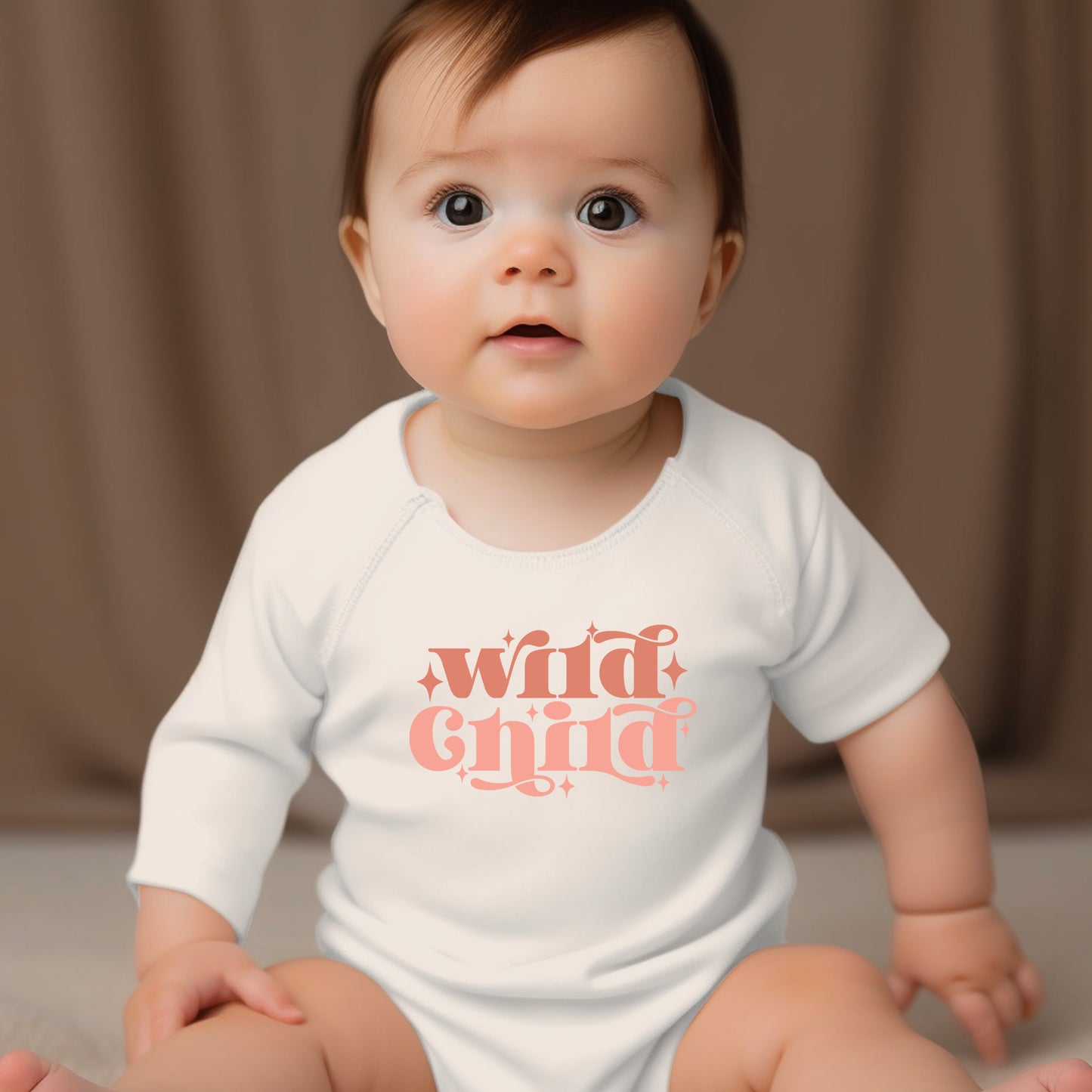 Wild Child (infant) *full color matte clear film*- 4.5" wide Plastisol Screen Print Transfer