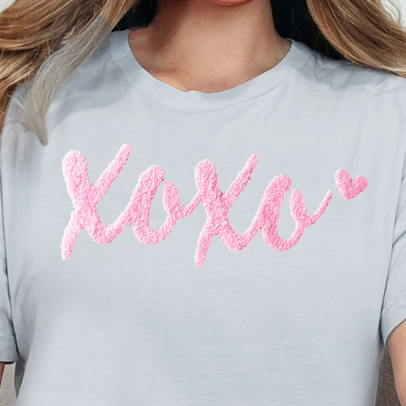 XOXO- 11" wide Fluffy Patch