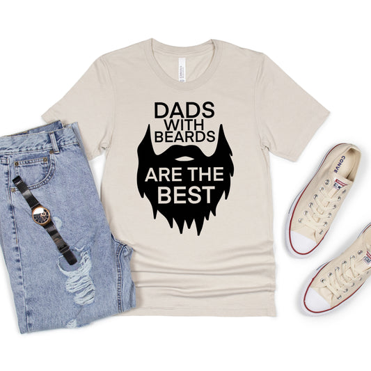 Dads With Beards are Best- Single Color (black)- 11" wide Plastisol Screen Print Transfer
