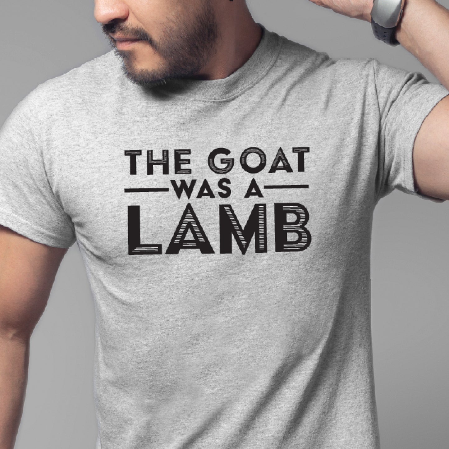 The Goat Was a Lamb- Single Color (black)-11" wide Screen Print Transfer