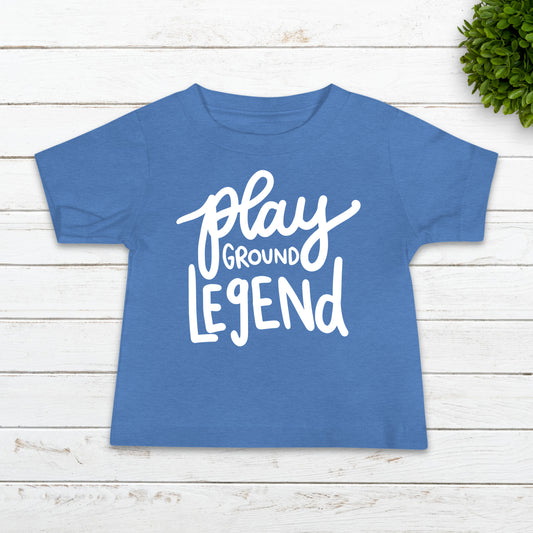 Playground Legend (Toddler)- Single Color (white)- 6" wide Plastisol Screen Print Transfer