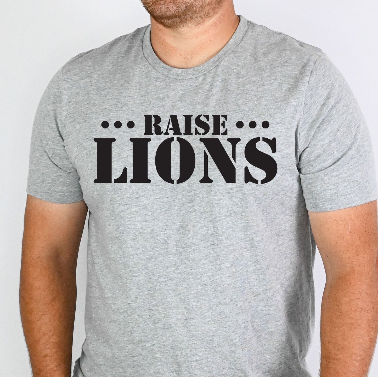 Raise Lions- Single Color (black)- 11" wide Plastisol Screen Print Transfer