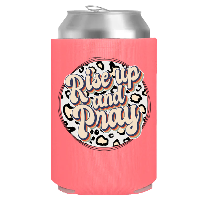 Rise Up and Pray (Pocket/Koozie) *full color matte clear film*- 3" wide Plastisol Screen Print Transfer