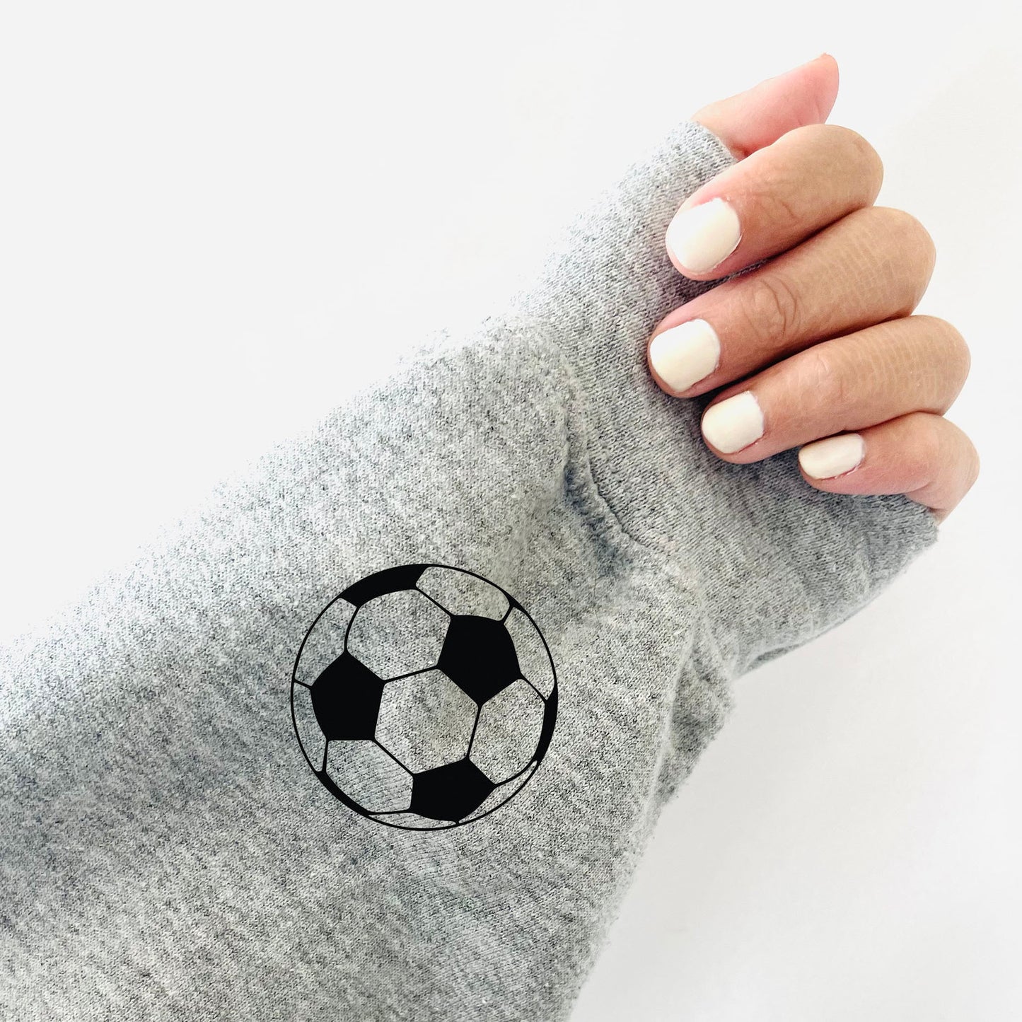 Soccer Ball *Set of 2* (Pocket/Sleeve)- Single Color (black)- 2" wide Plastisol Screen Print Transfer