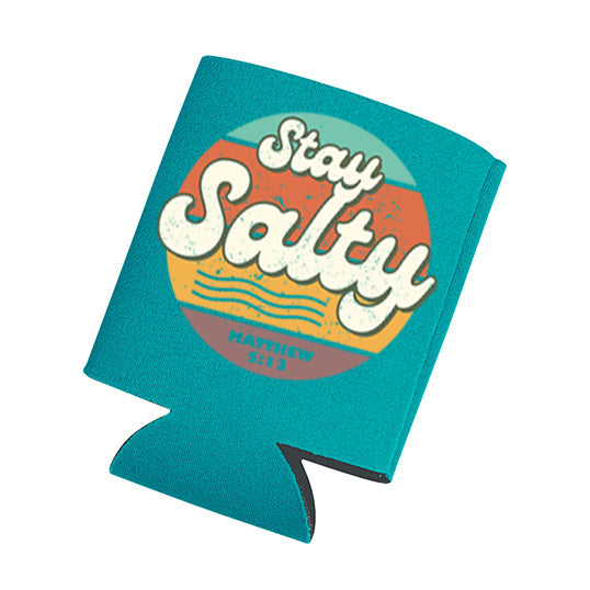 Stay Salty Matthew 5:13 (Pocket/Koozie) *full color matte clear film*- 3" wide Plastisol Screen Print Transfer